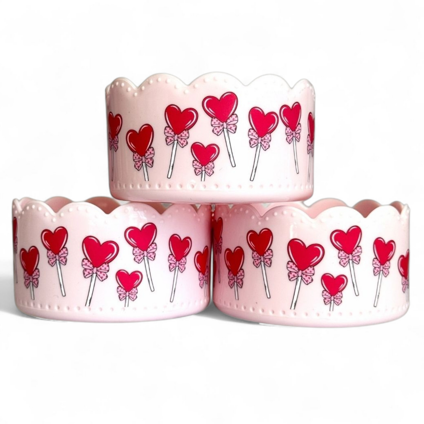 Heart Lollipop Scallop Tumbler Boot -fits 20-40oz