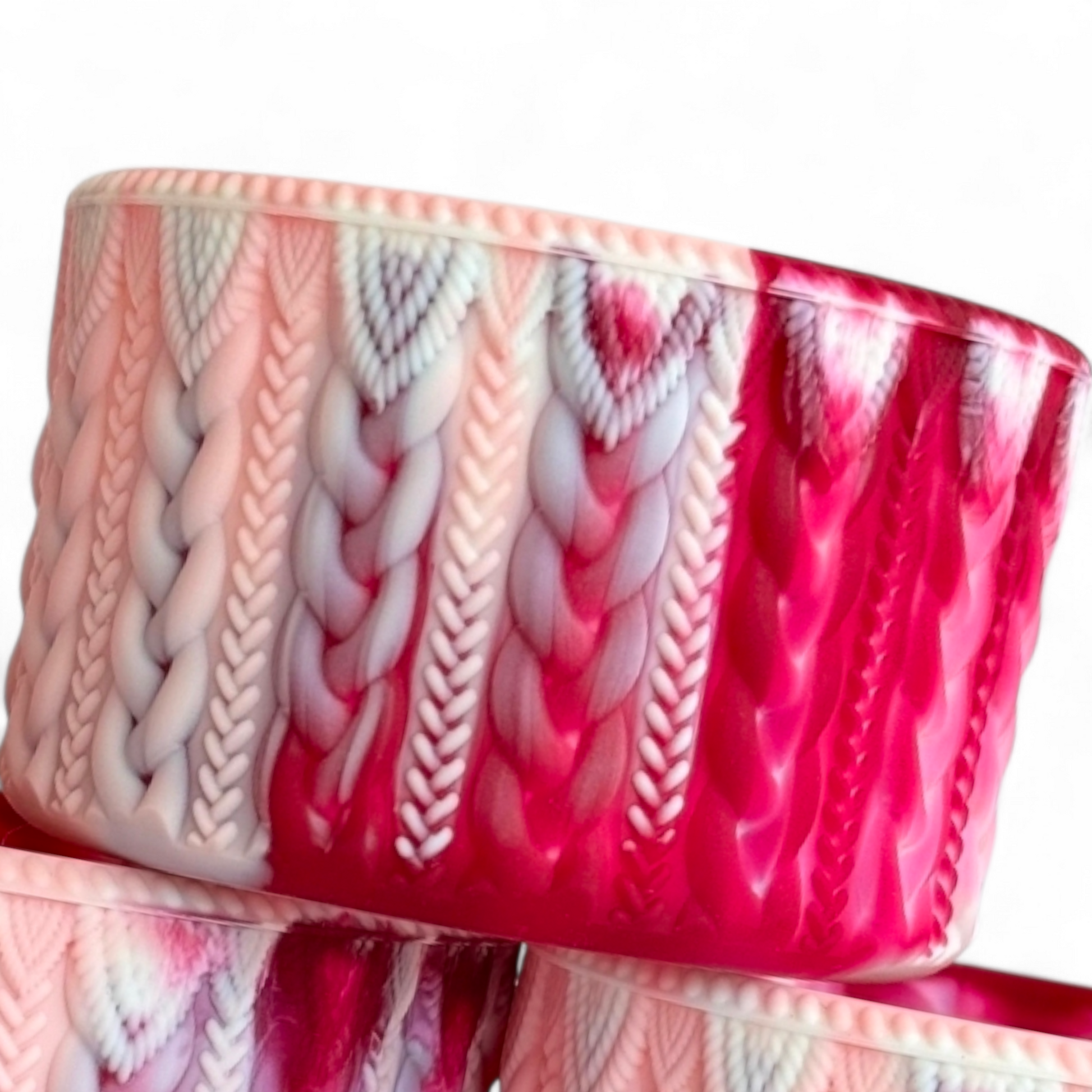 Cherry Coke Macrame Silicone Tumbler Boot | Fits 20-40oz Tumblers 