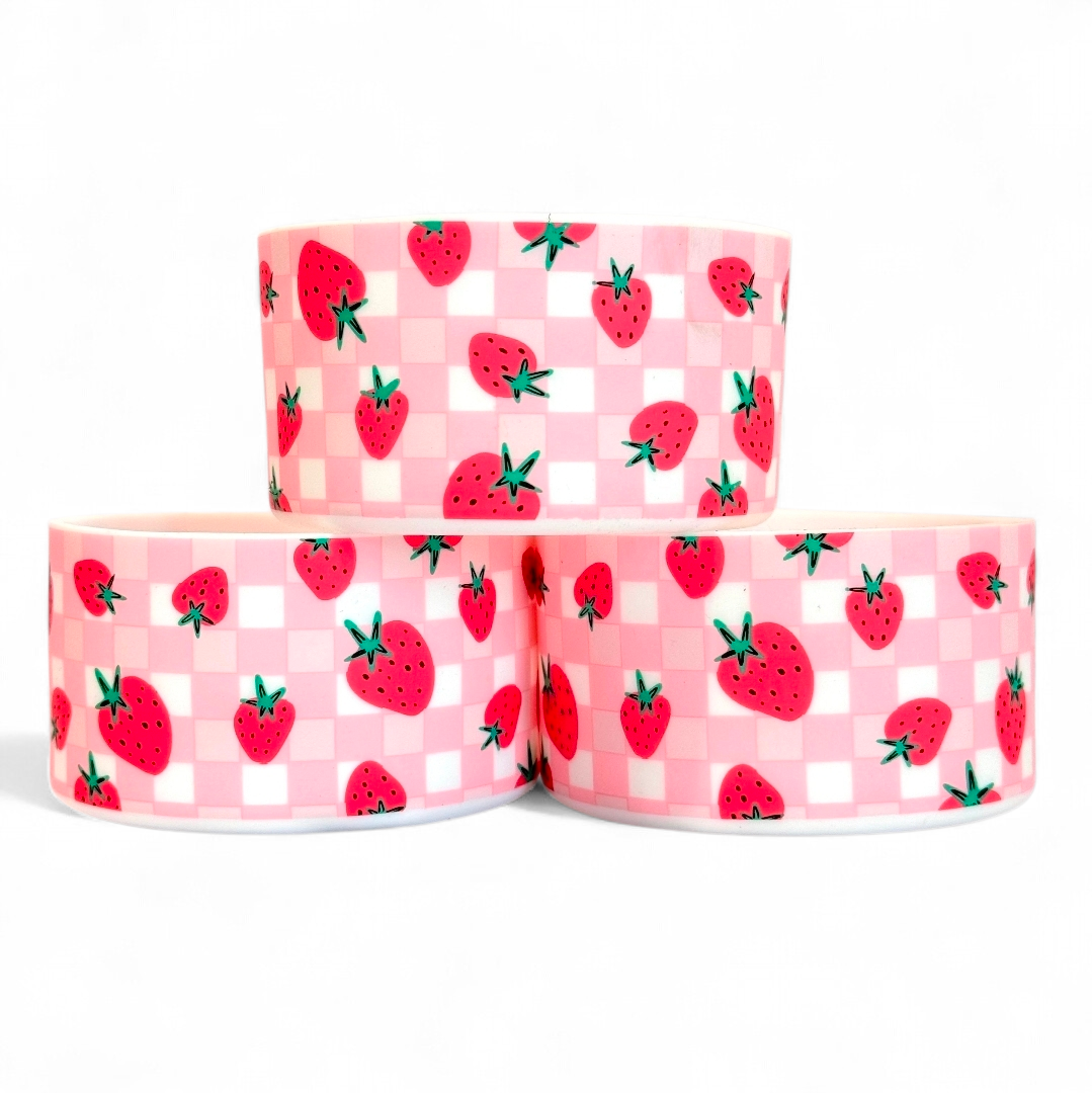 Strawberry Days Silicone Tumbler Boot | Fits 20-40oz Tumblers 