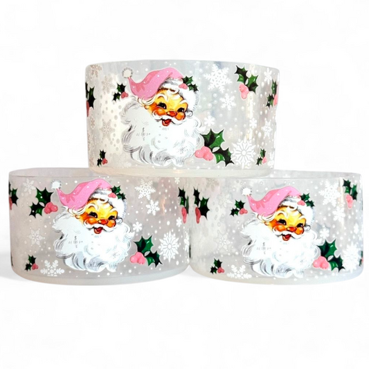 PINK VINTAGE Santa Silicone Tumbler Boot