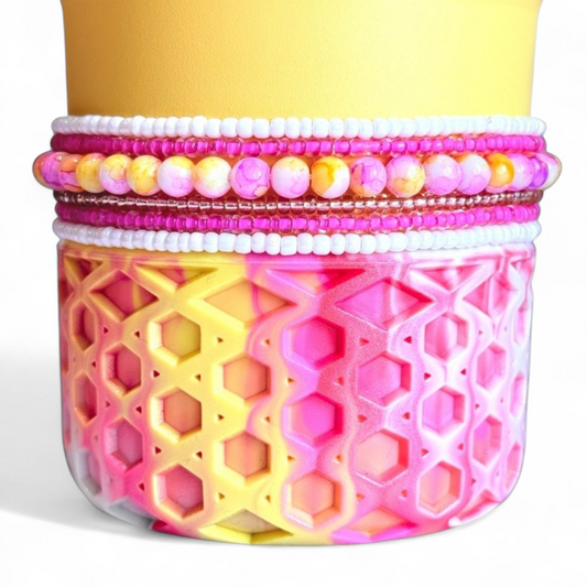 Strawberry Lemonade Tumbler Bracelet Stack