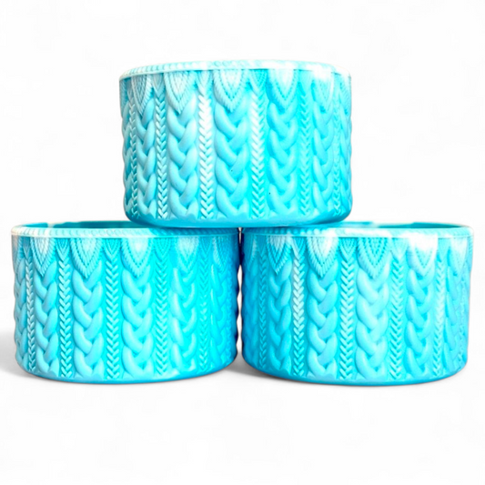 Powder Blue Shimmer Remix MACRAME Tumbler Boot -fits 20-40oz