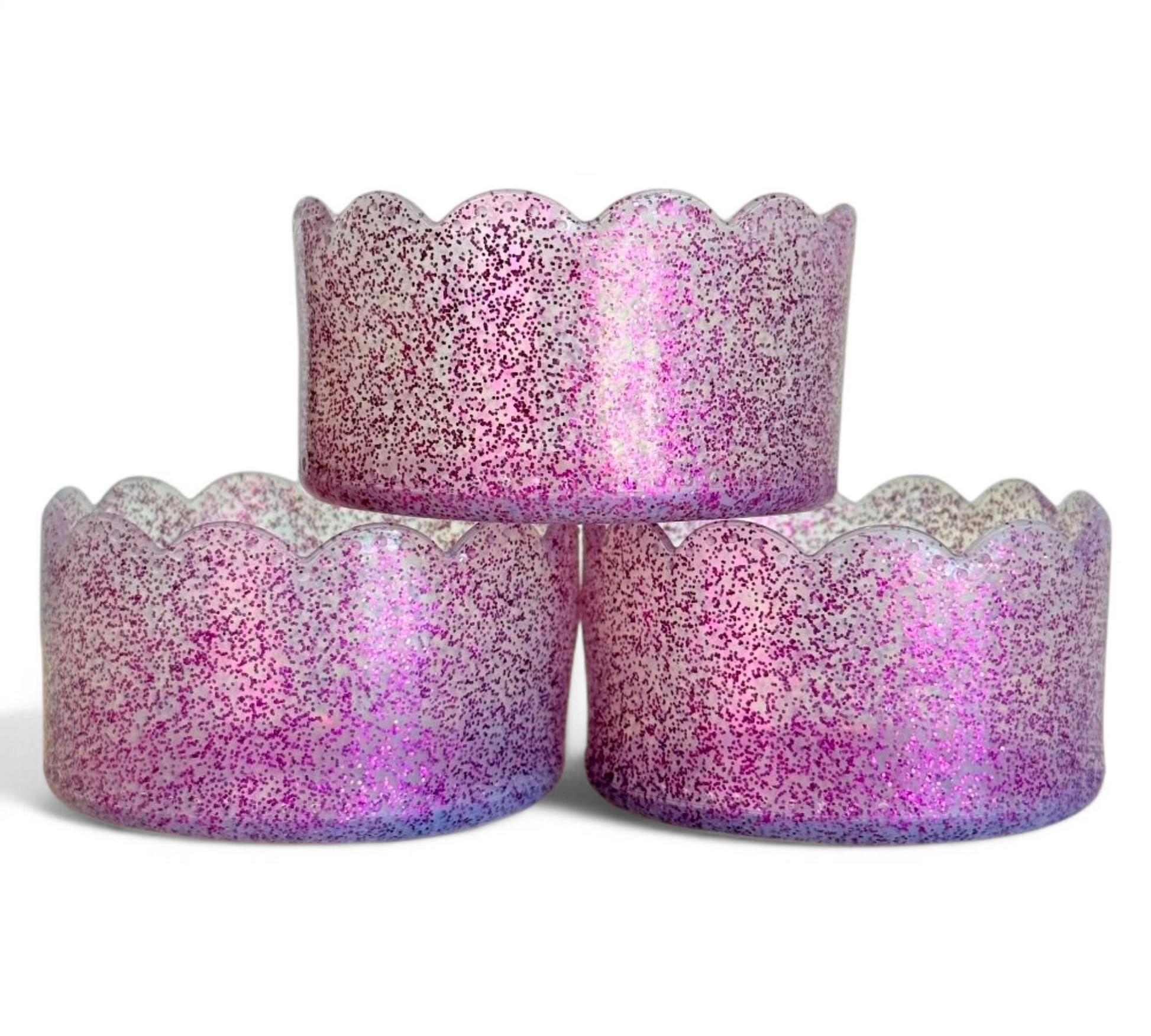 Purple Glitter Scalloped Tumbler Boot