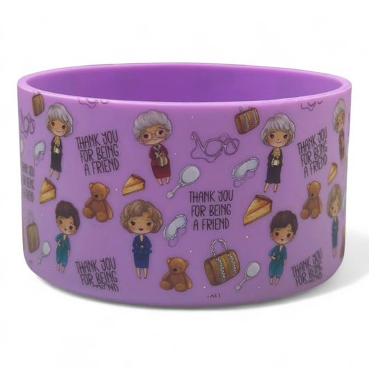 Purple Golden Girls Silicone Tumbler Boot