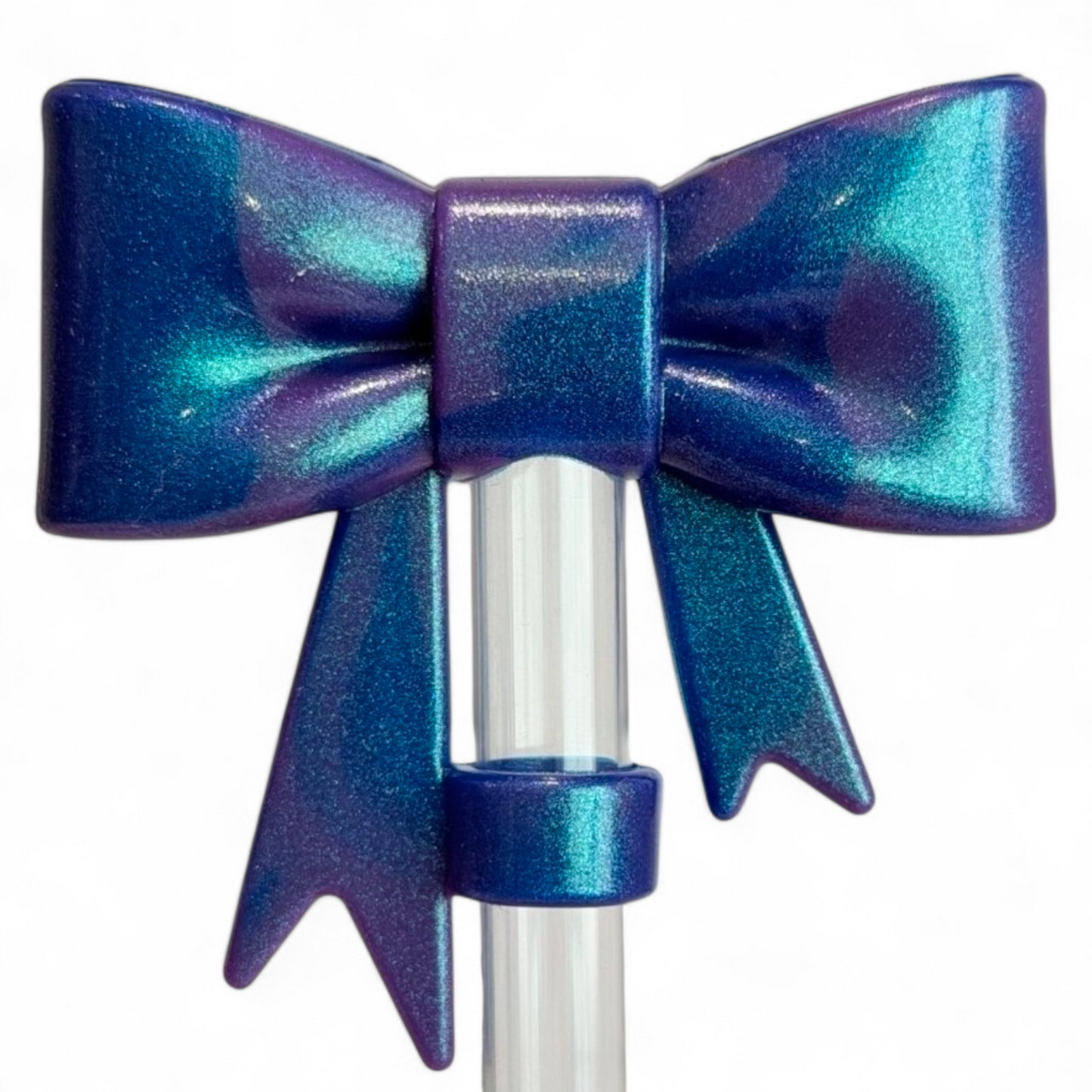 Star Shine 3D Bow Silicone Straw Topper | Fits 10mm Straws 