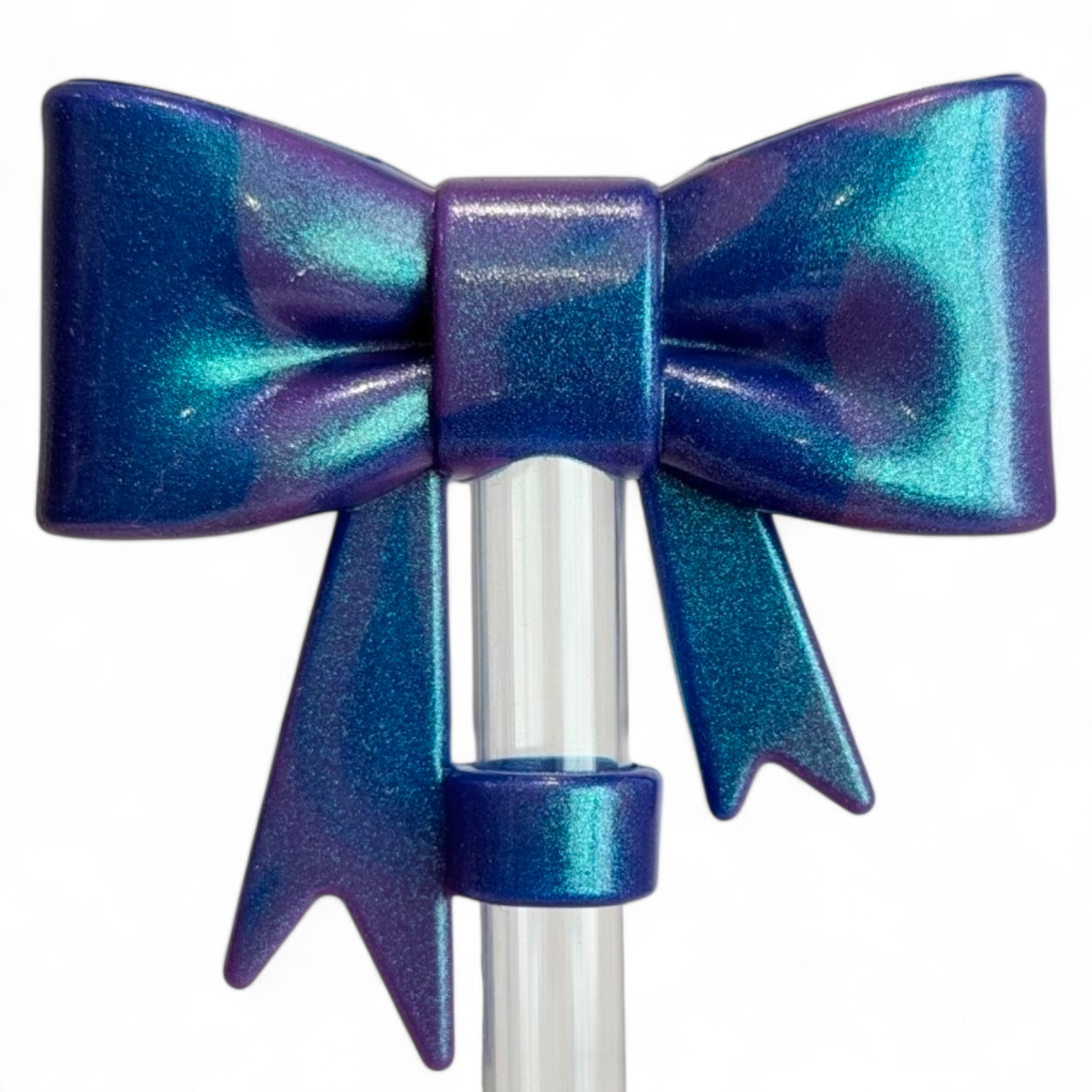 Star Shine 3D Bow Silicone Straw Topper | Fits 10mm Straws 