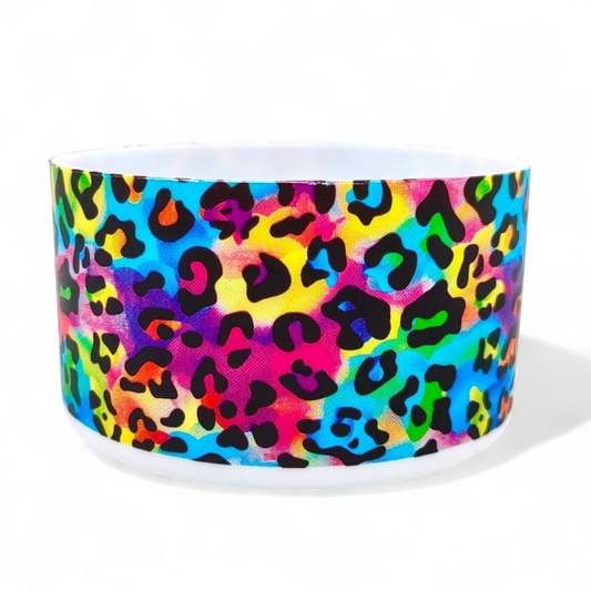 Rainbow Leopard Tumbler Boot- pink, green, blue, yellow NEW!