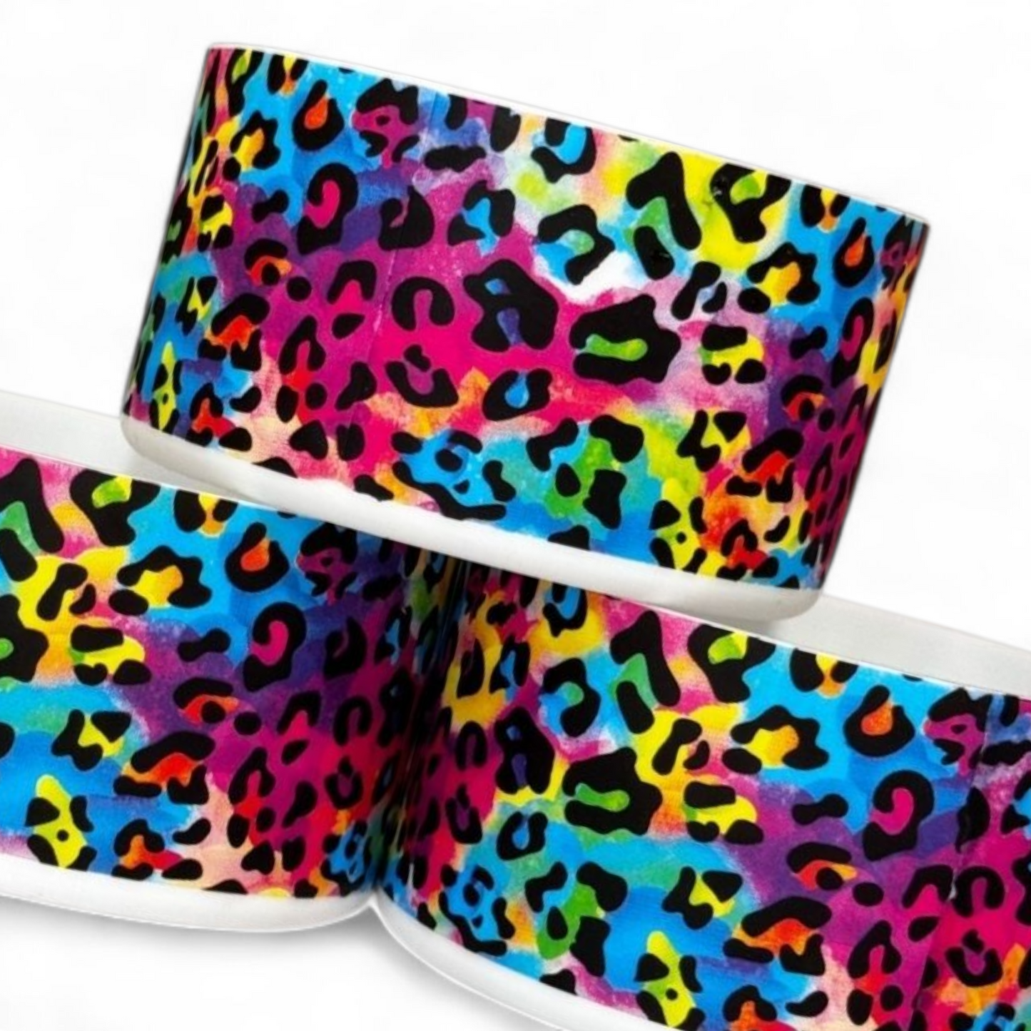 Rainbow Leopard Tumbler Boot- pink, green, blue, yellow NEW!