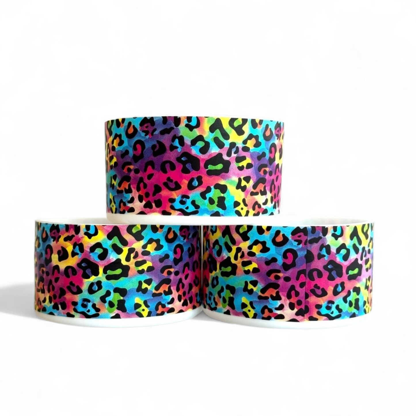 Rainbow Leopard Tumbler Boot- pink, green, blue, yellow NEW!