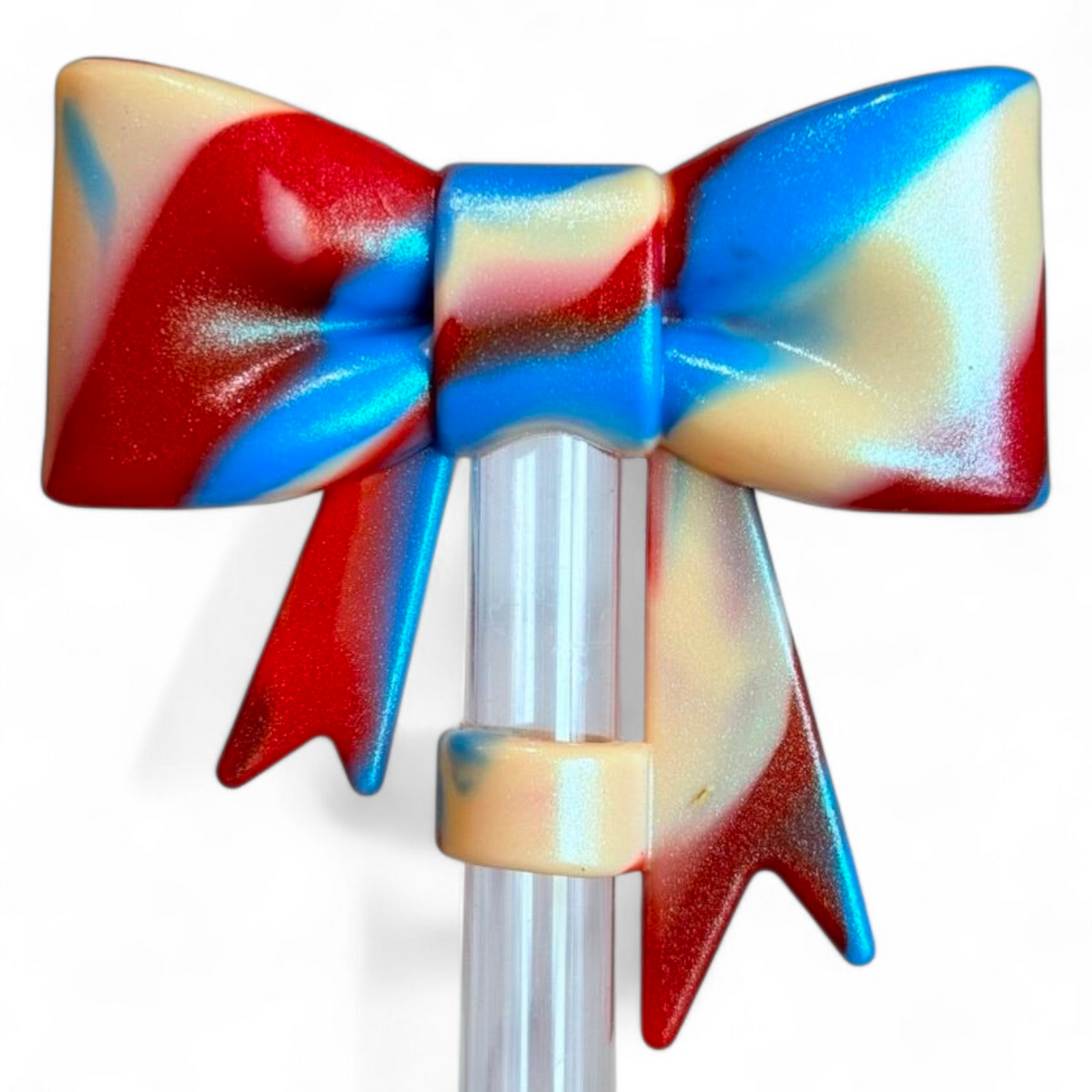 Americana 3D Bow Straw Topper