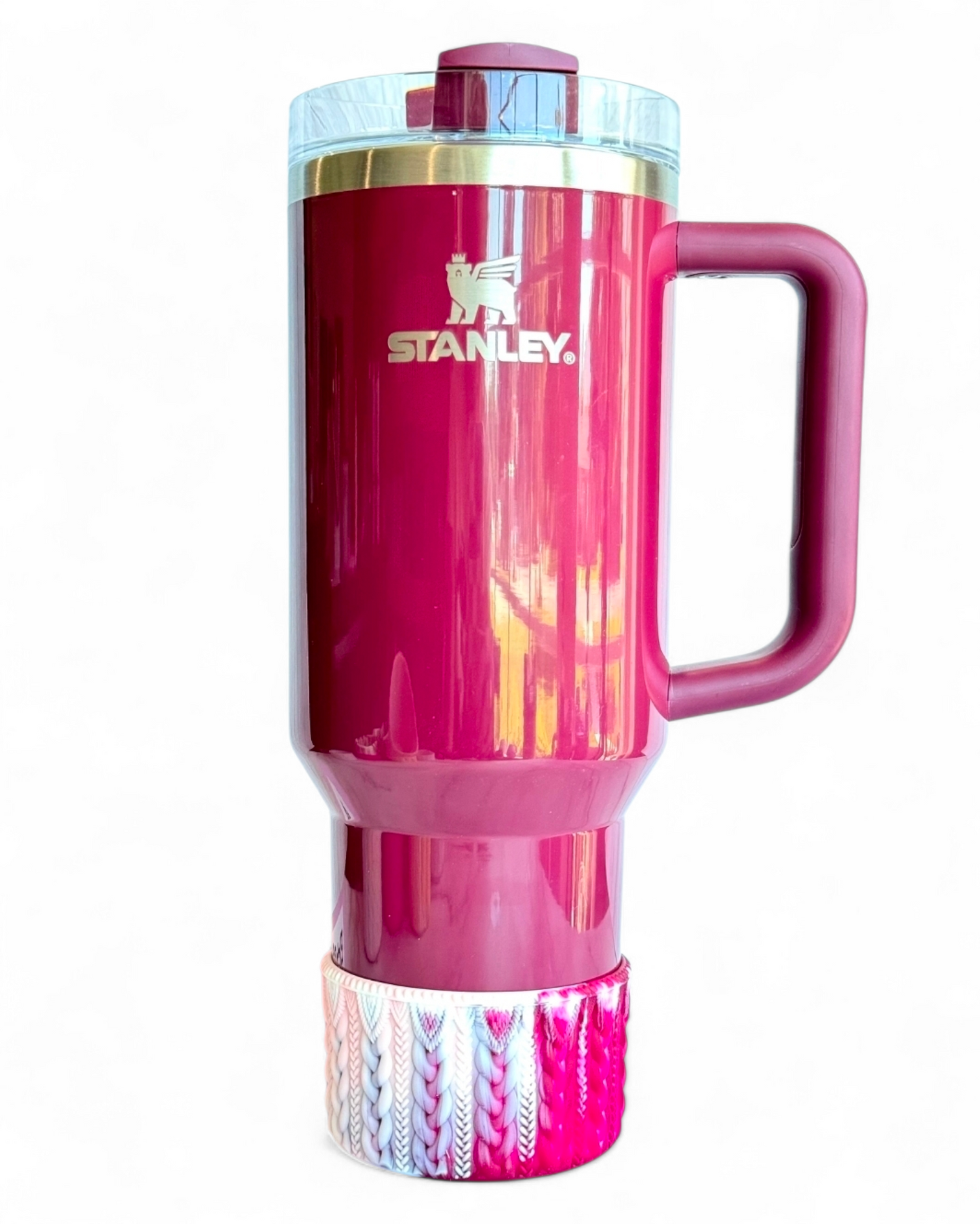 Cherry Coke Macrame Silicone Tumbler Boot | Fits 20-40oz Tumblers 