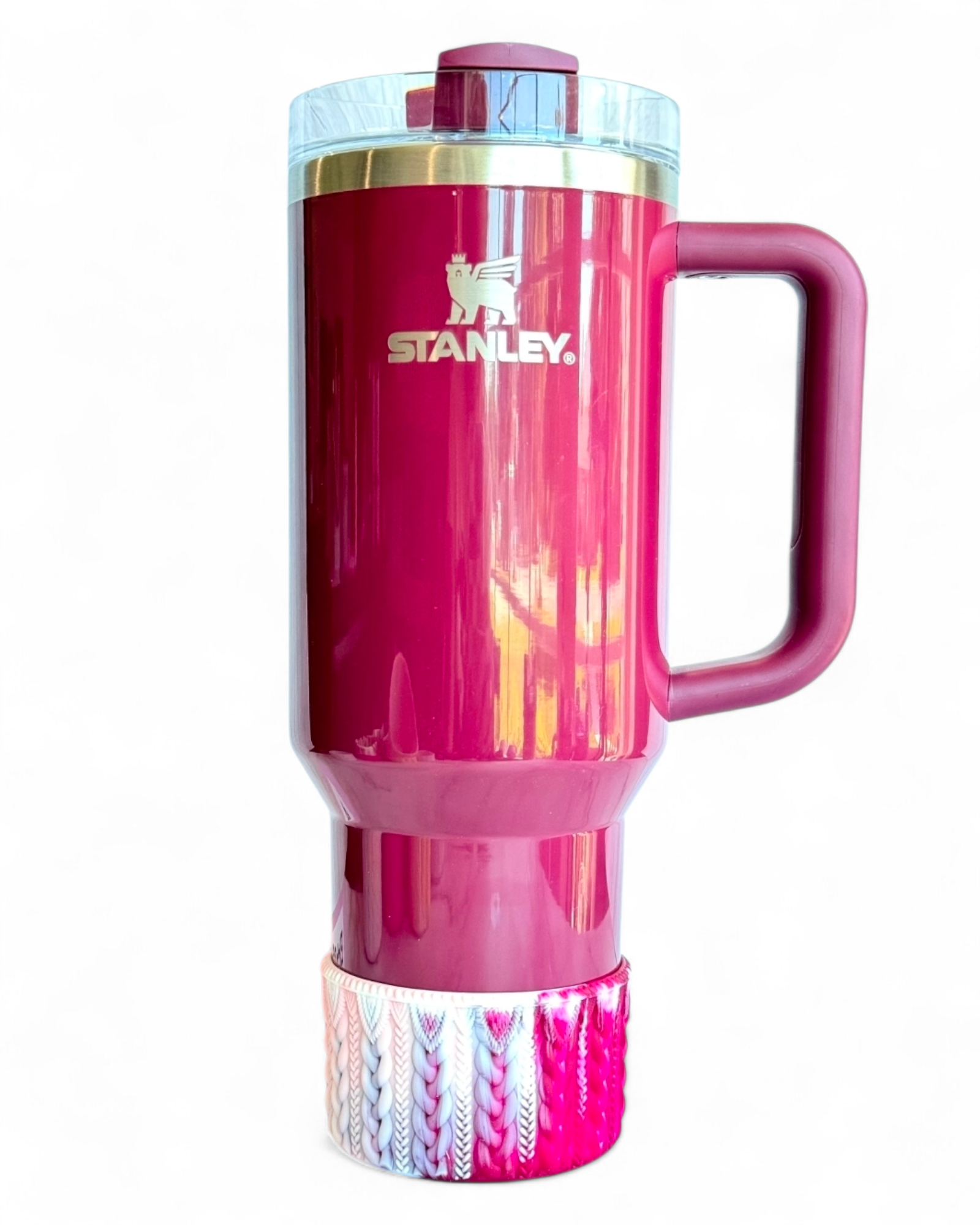 Cherry Coke Macrame Silicone Tumbler Boot | Fits 20-40oz Tumblers 