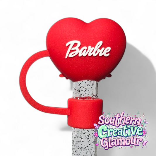 Red Heart Bow 10mm Straw Topper