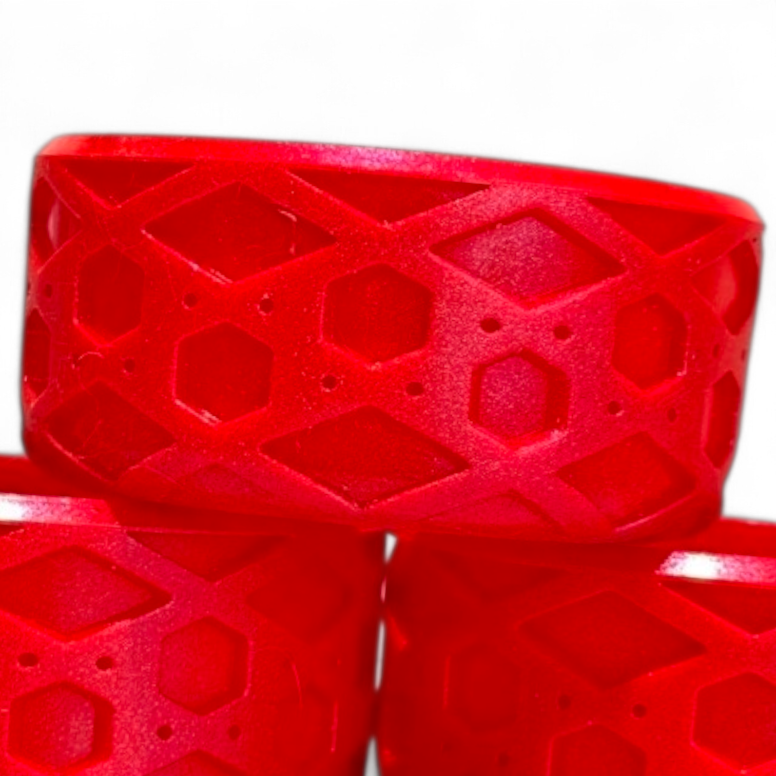 Red Shimmer 2.75" Shorty Waffle Silicone Tumbler Boot | Fits 14oz-40oz Tumblers