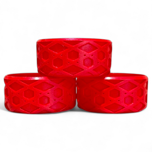 Red Shimmer 2.75" Shorty Waffle Silicone Tumbler Boot | Fits 14oz-40oz Tumblers