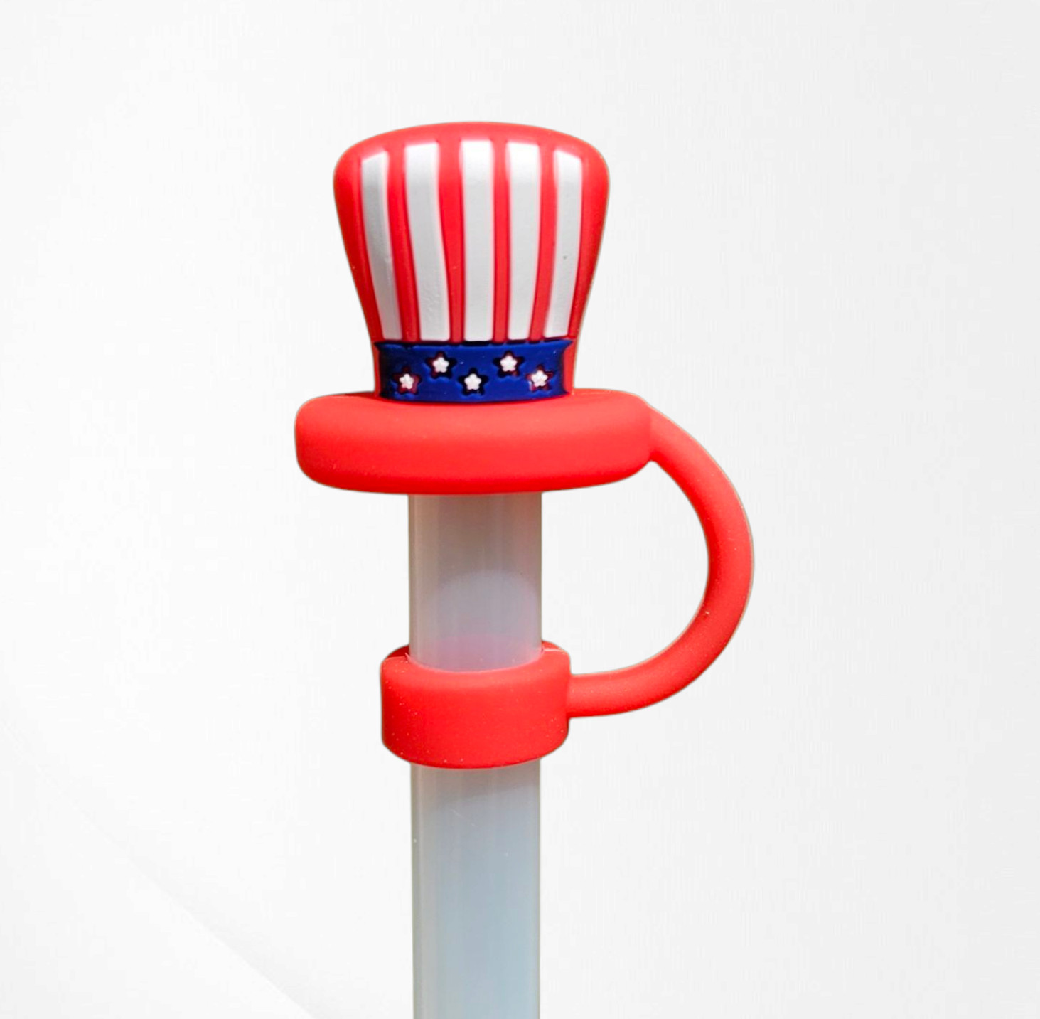 Red, white, blue patriotic hat 10mm Straw Topper by Southern Creative Glamour 