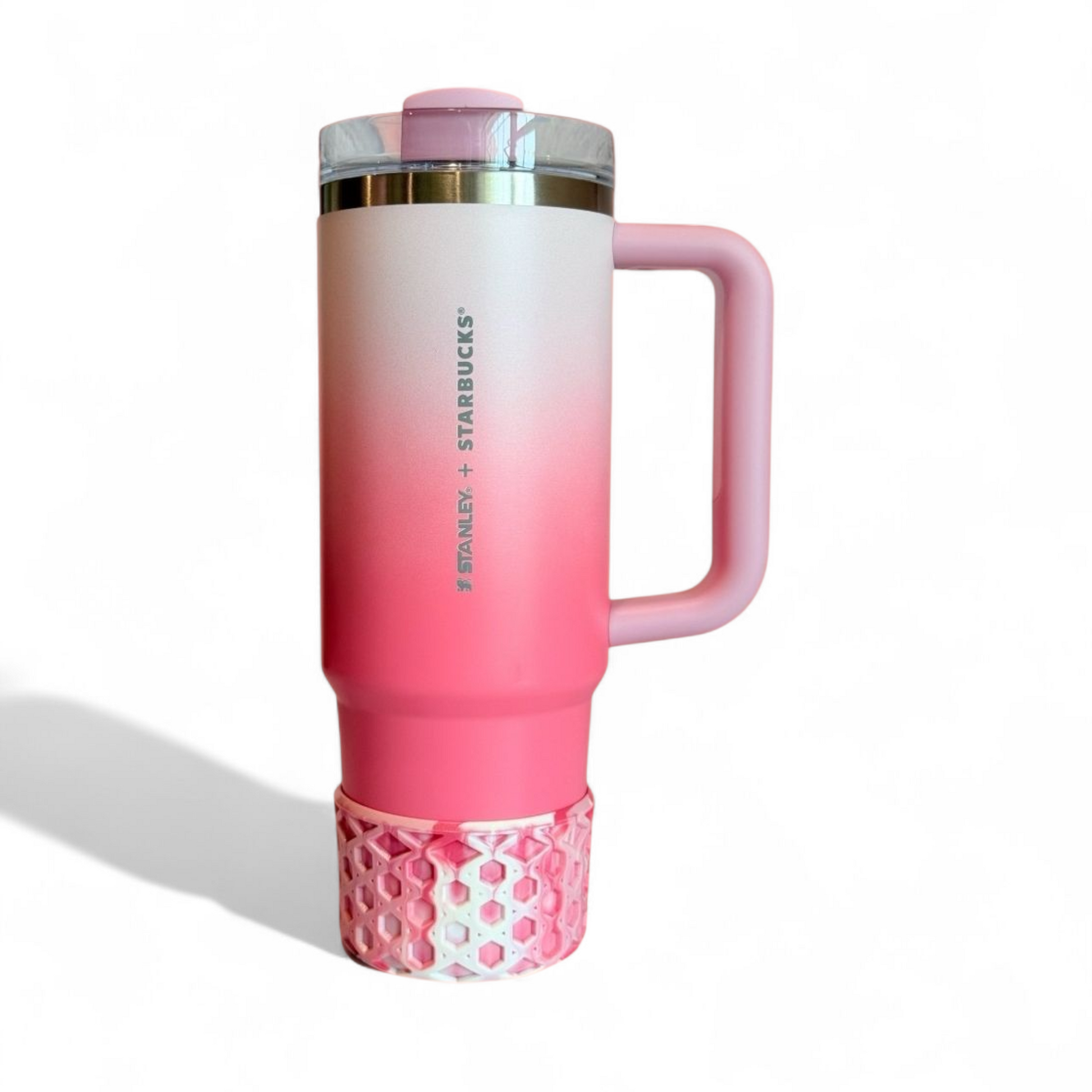 Strawberry Swirl WAFFLE Tumbler Boot -fits 20-40oz on Stanley 