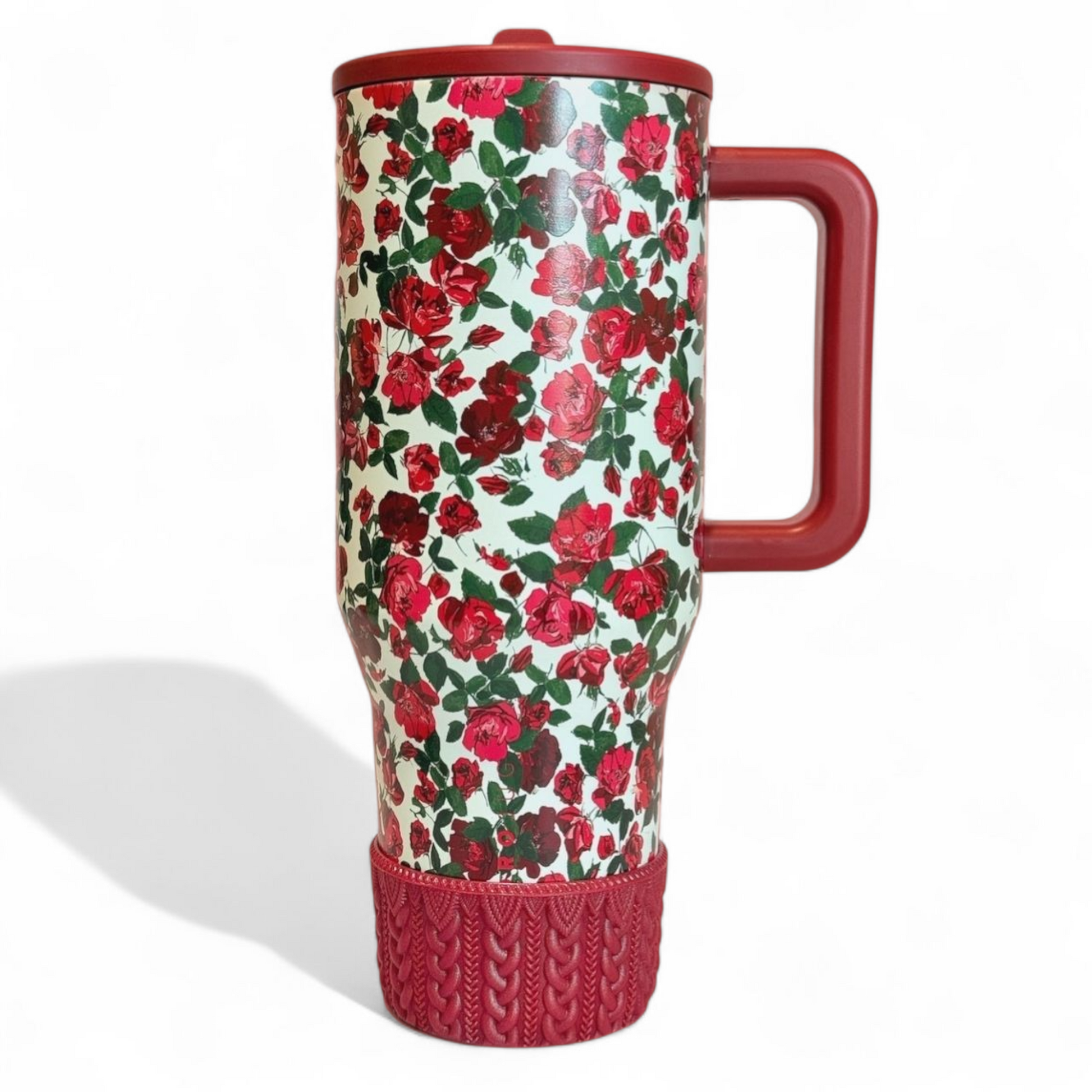 Vintage Red Macrame Tumbler Boot - fits 20-40oz on Hydrojug 