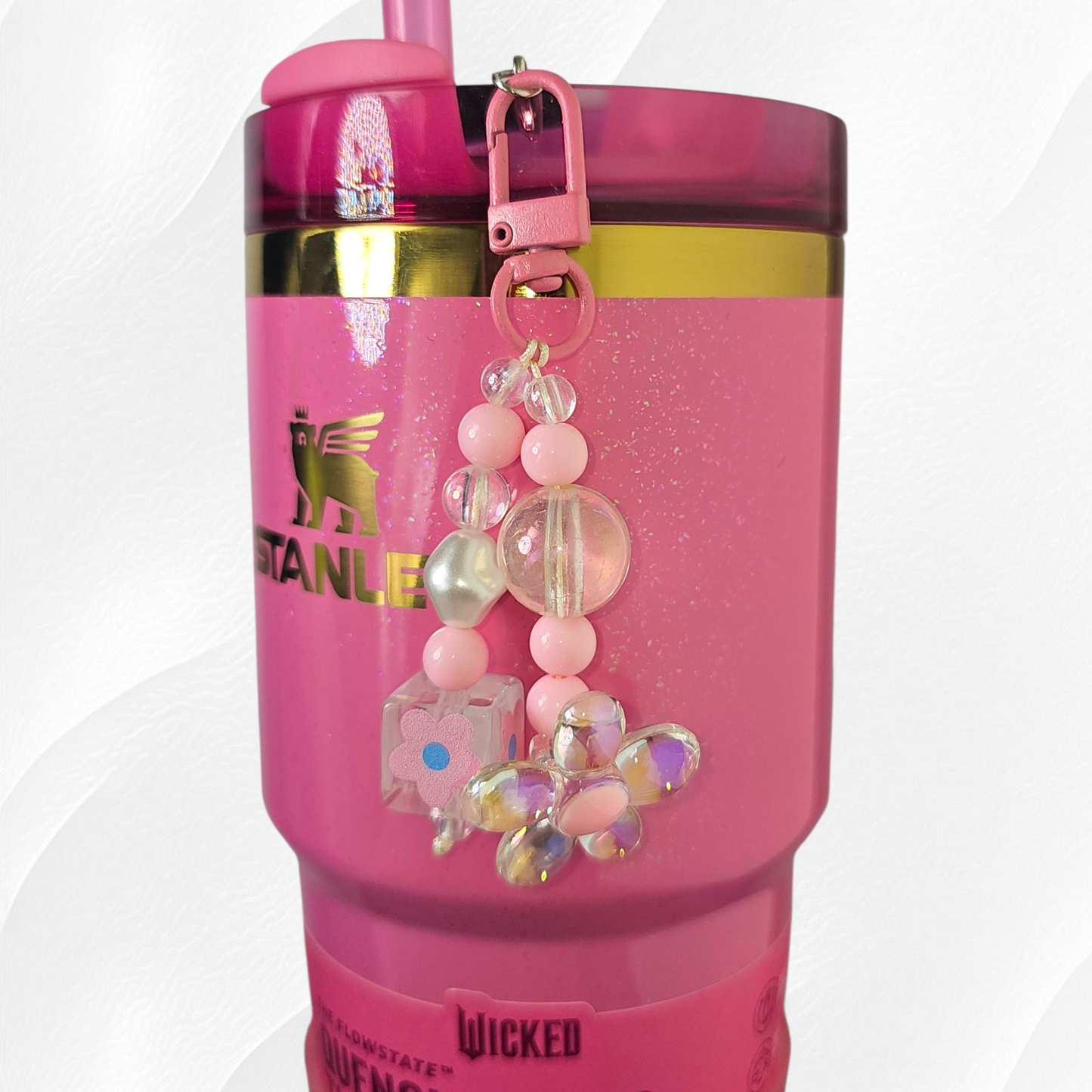Daisy Beaded Tumbler Charms