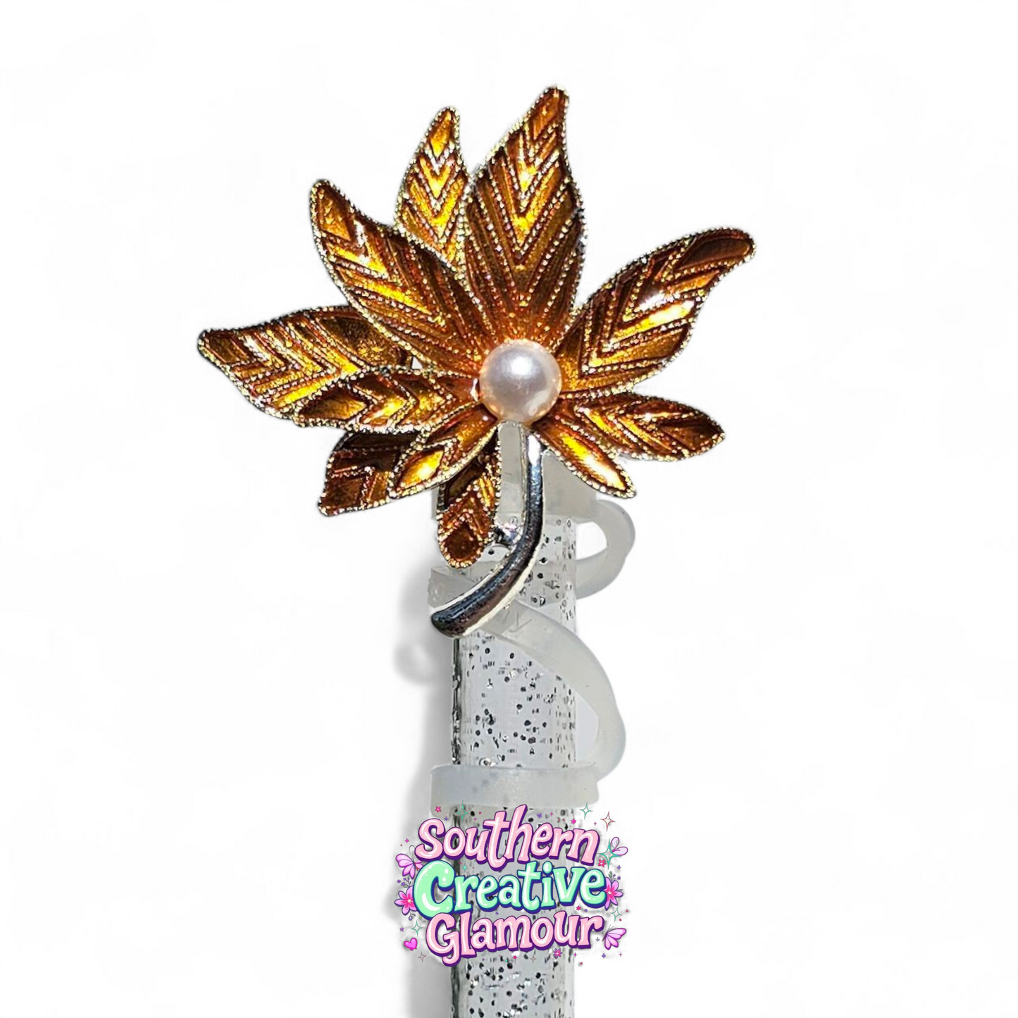 Gold Fancy 420 Mary Jane 10mm Straw Toppers by Southern Creative Glamour 