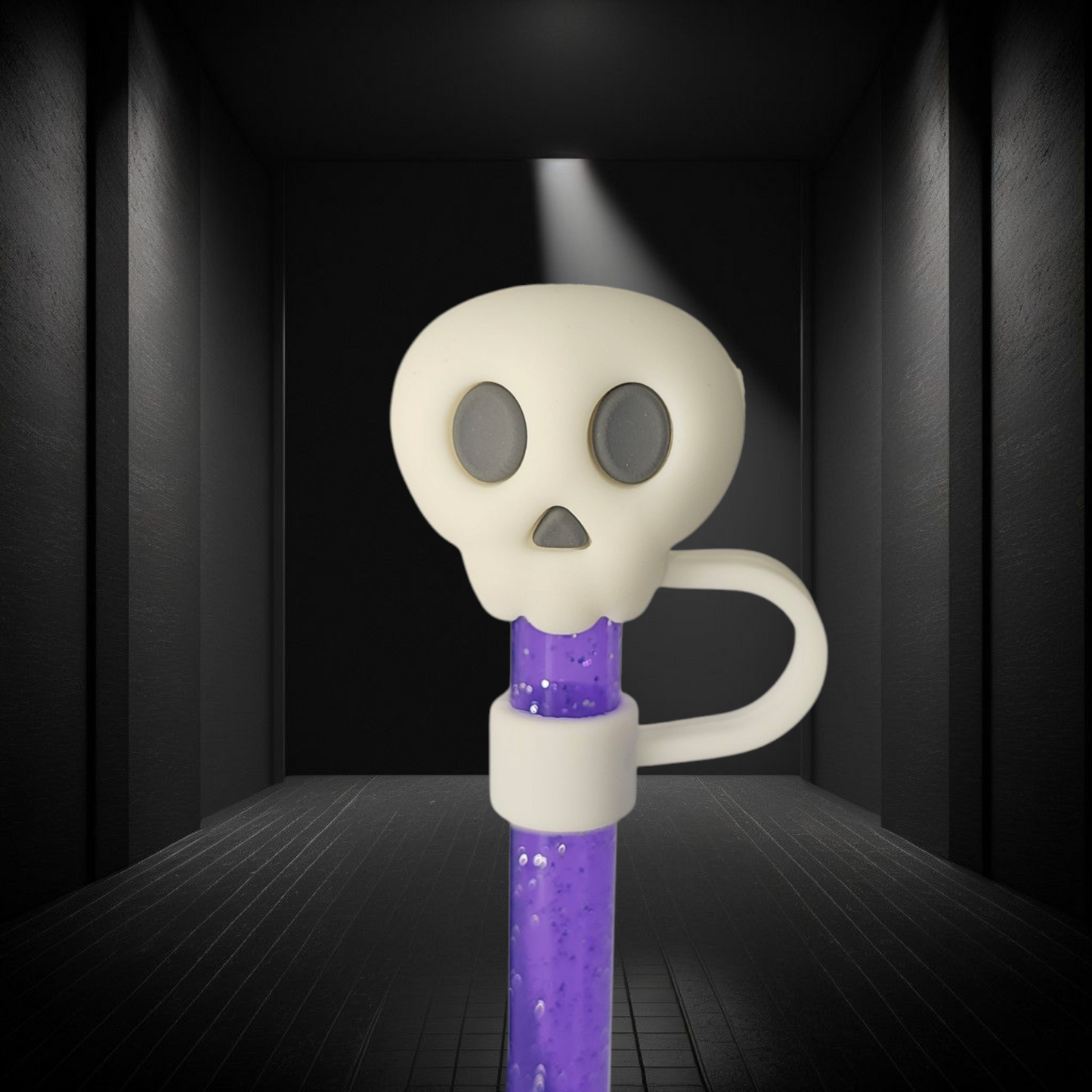 Halloween 3D Silicone Straw Toppers