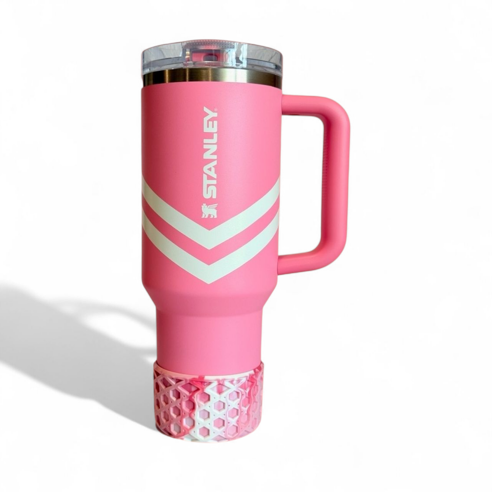 Strawberry Swirl WAFFLE Tumbler Boot -fits 20-40oz on Stanley 