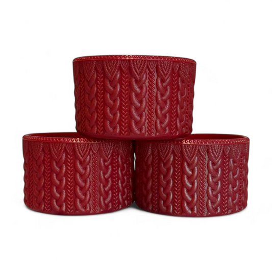 Vintage Red Macrame Tumbler Boot - fits 20-40oz