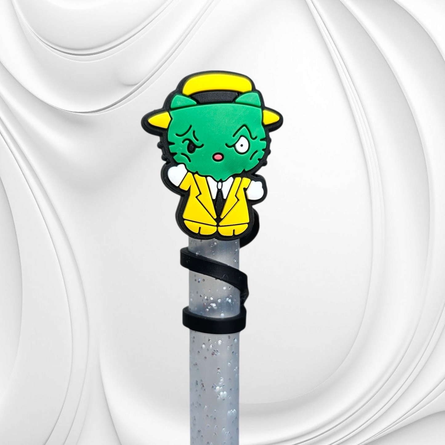 The Mask Hello Kitty inspired Halloween Silicone Straw Topper. 