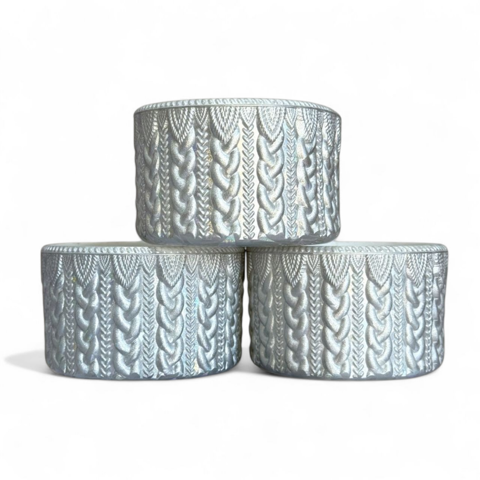 Silver Holographic Metallic MACRAME Tumbler Boot -fits 20-40oz