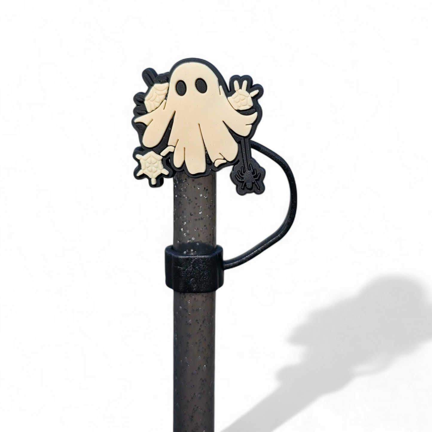Neutral Halloween Silicone 10mm Straw Toppers