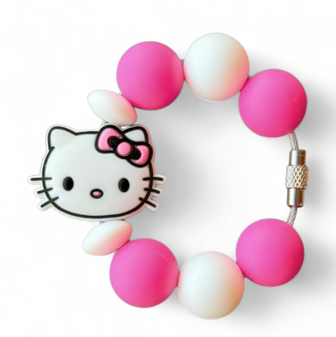 Pink Cute Hello Kitty Bracelets - Tumbler Handle Charm