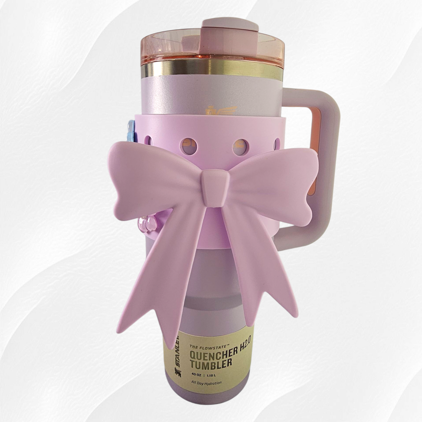 Jumbo Princess Bow Protective Tumbler Sleeve  - Purple
