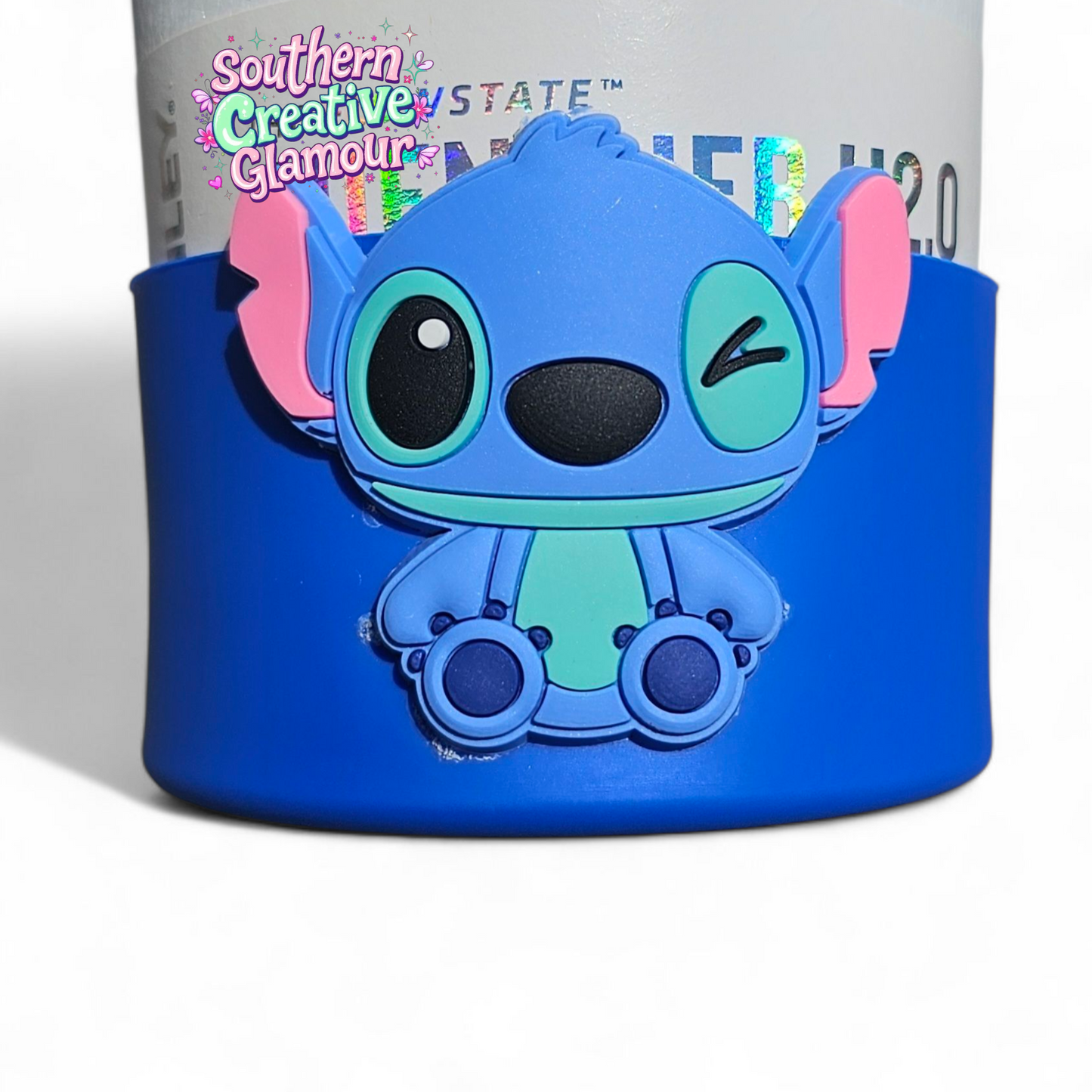 Lilo inspired 3D Silicone Tumbler Boot - Blue