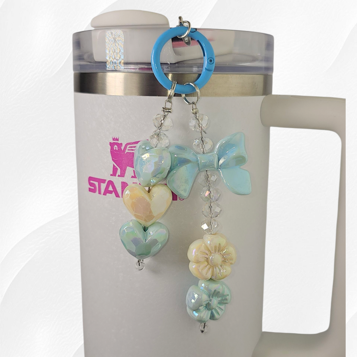 Spring Daisy & Bow Tumbler Straw Charms