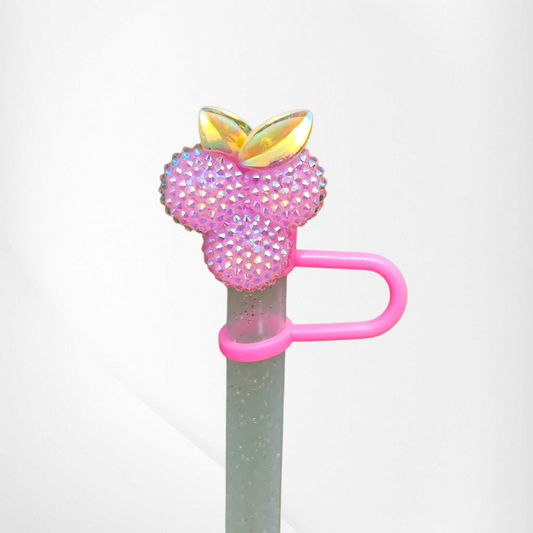 Bling Sequin Grapes  Silicone Straw Topper
