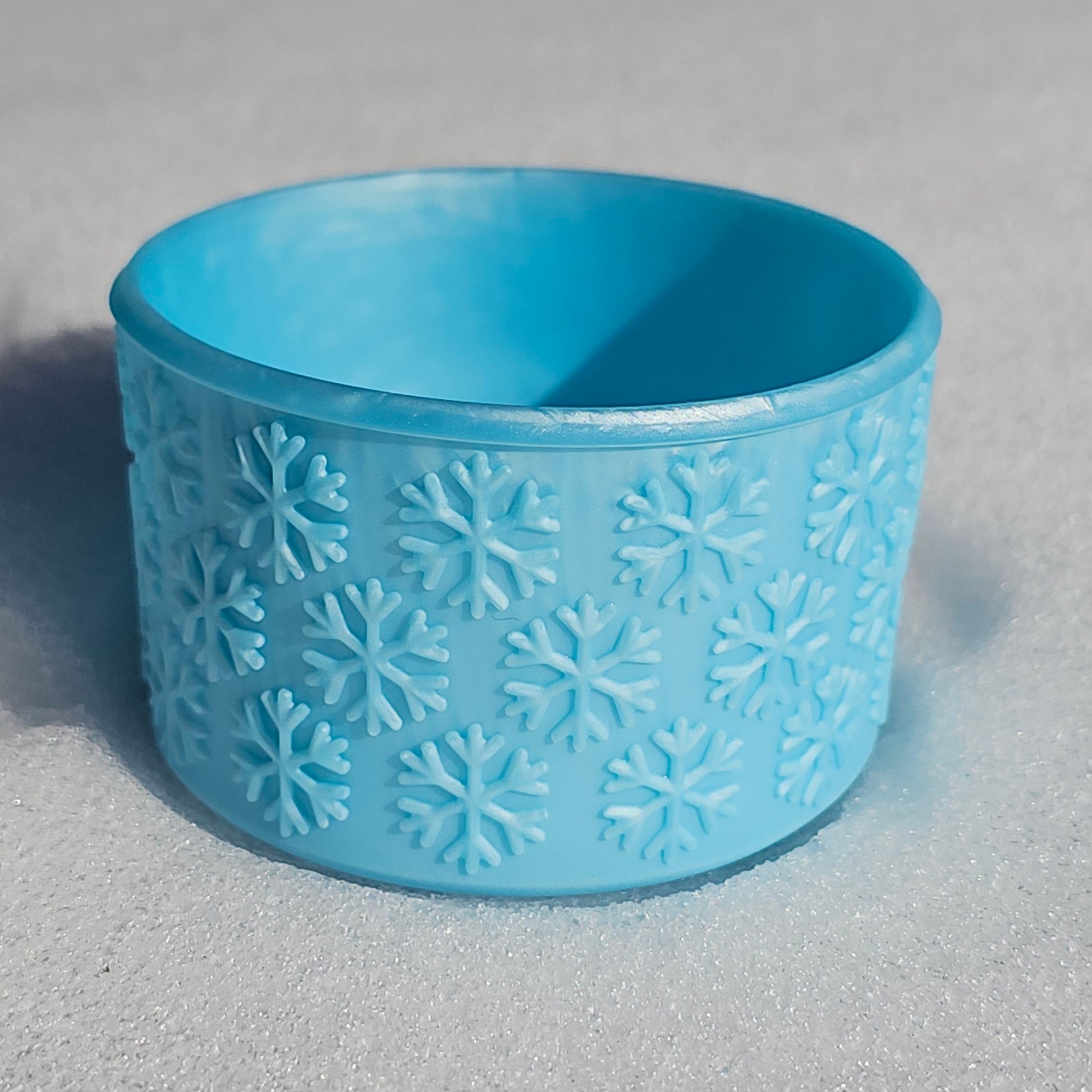 Pearl Blue Snowflake Textured Tumbler Silicone Boot