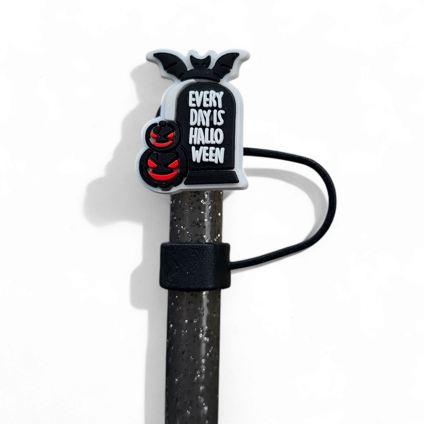 Every Day is Halloween Halloween Silicone 10mm Straw Topper 