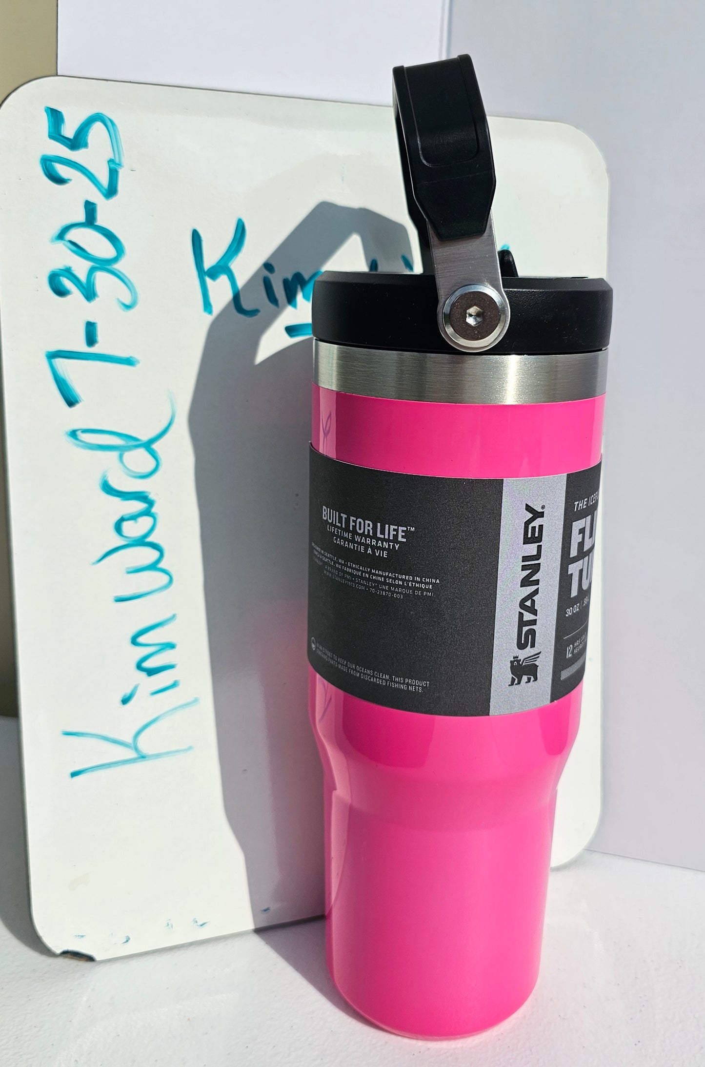 Stanley 30oz Flip Straw - Neon Pink