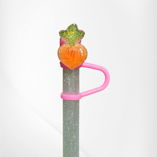 Cute orange carrot straw topper 