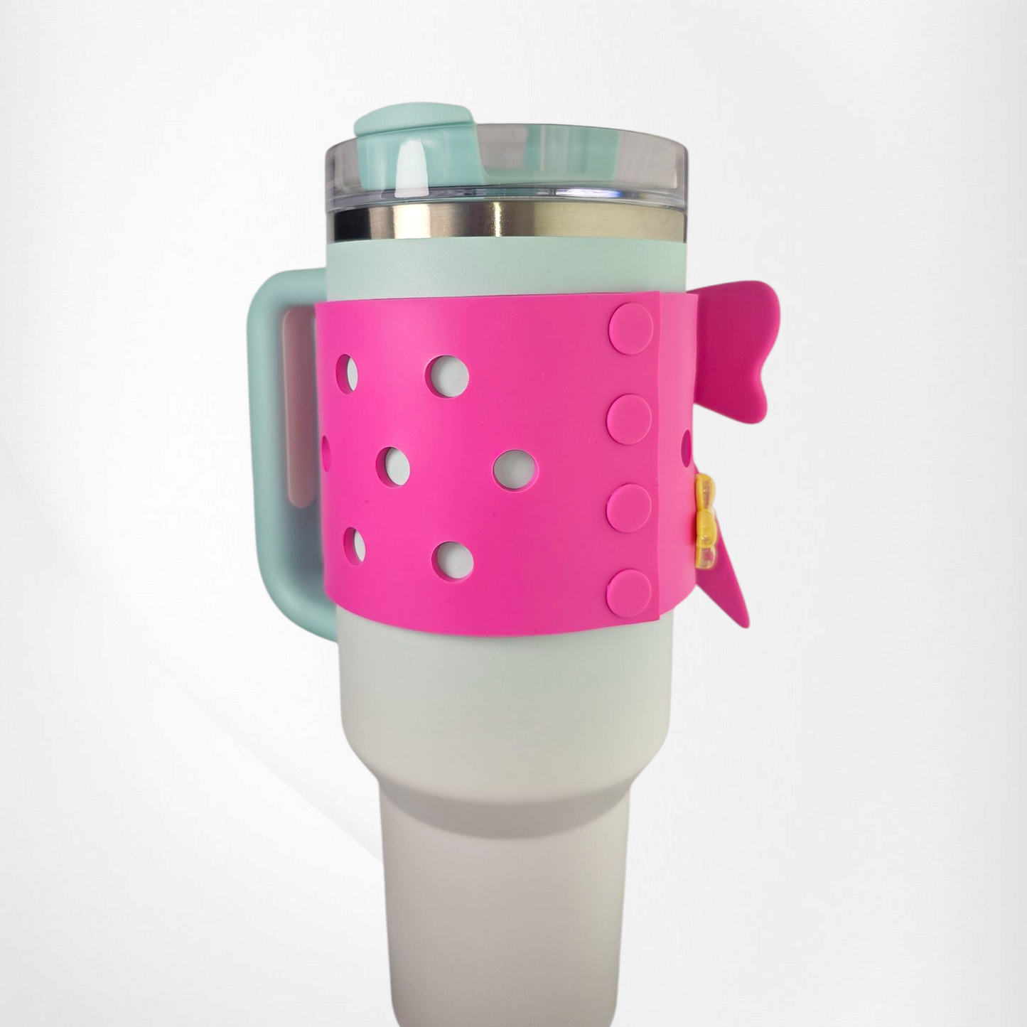 Jumbo Princess Bow Protective Tumbler Sleeve  - Pink