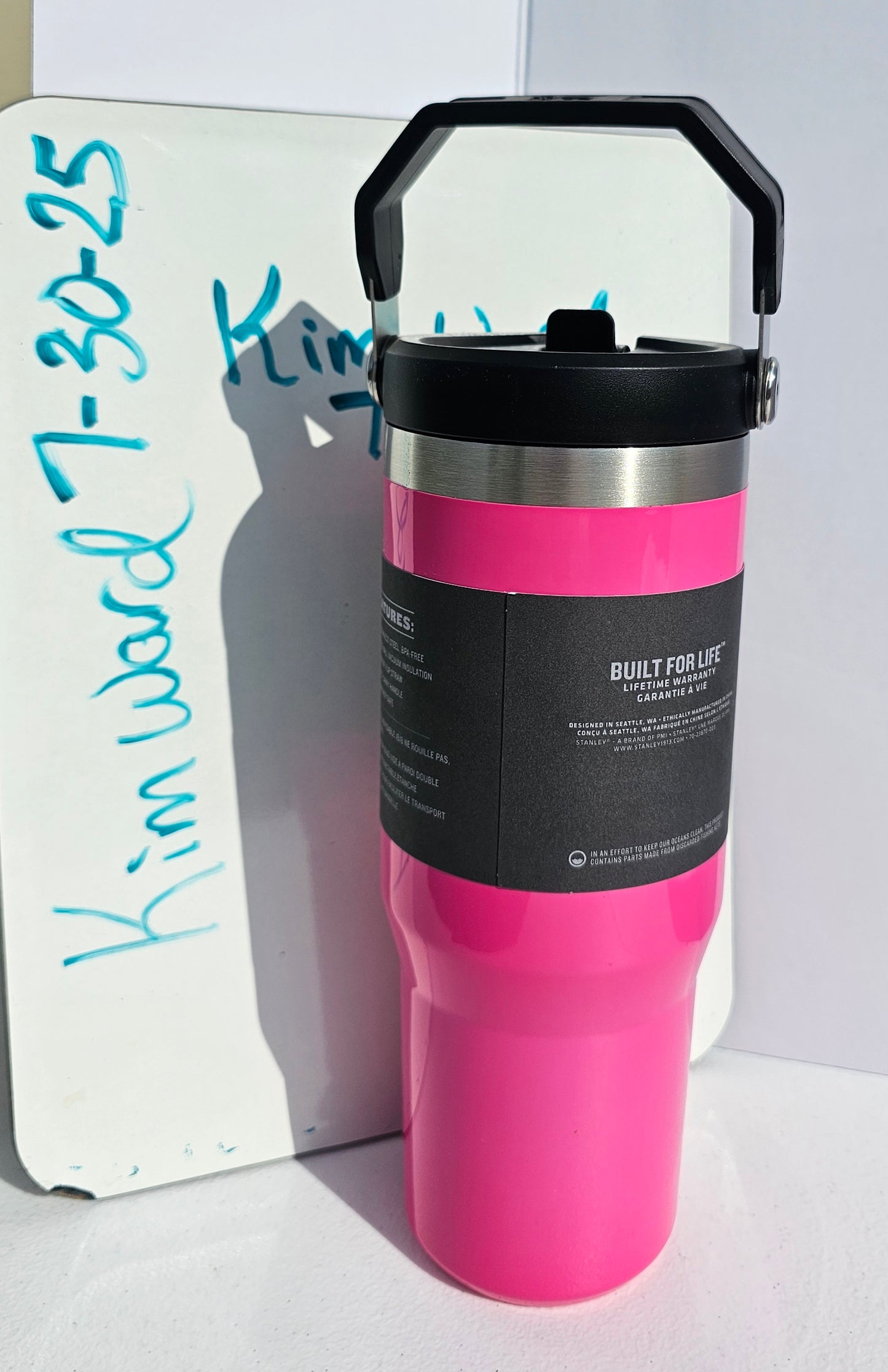 Stanley 30oz Flip Straw - Neon Pink