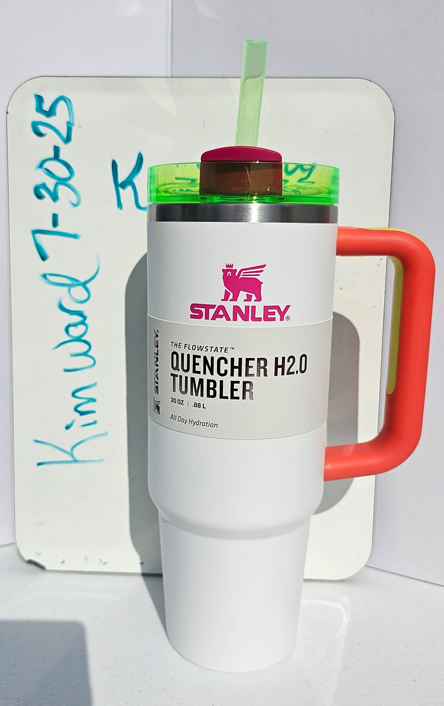 Stanley 30oz Quencher Tumbler - White Neon