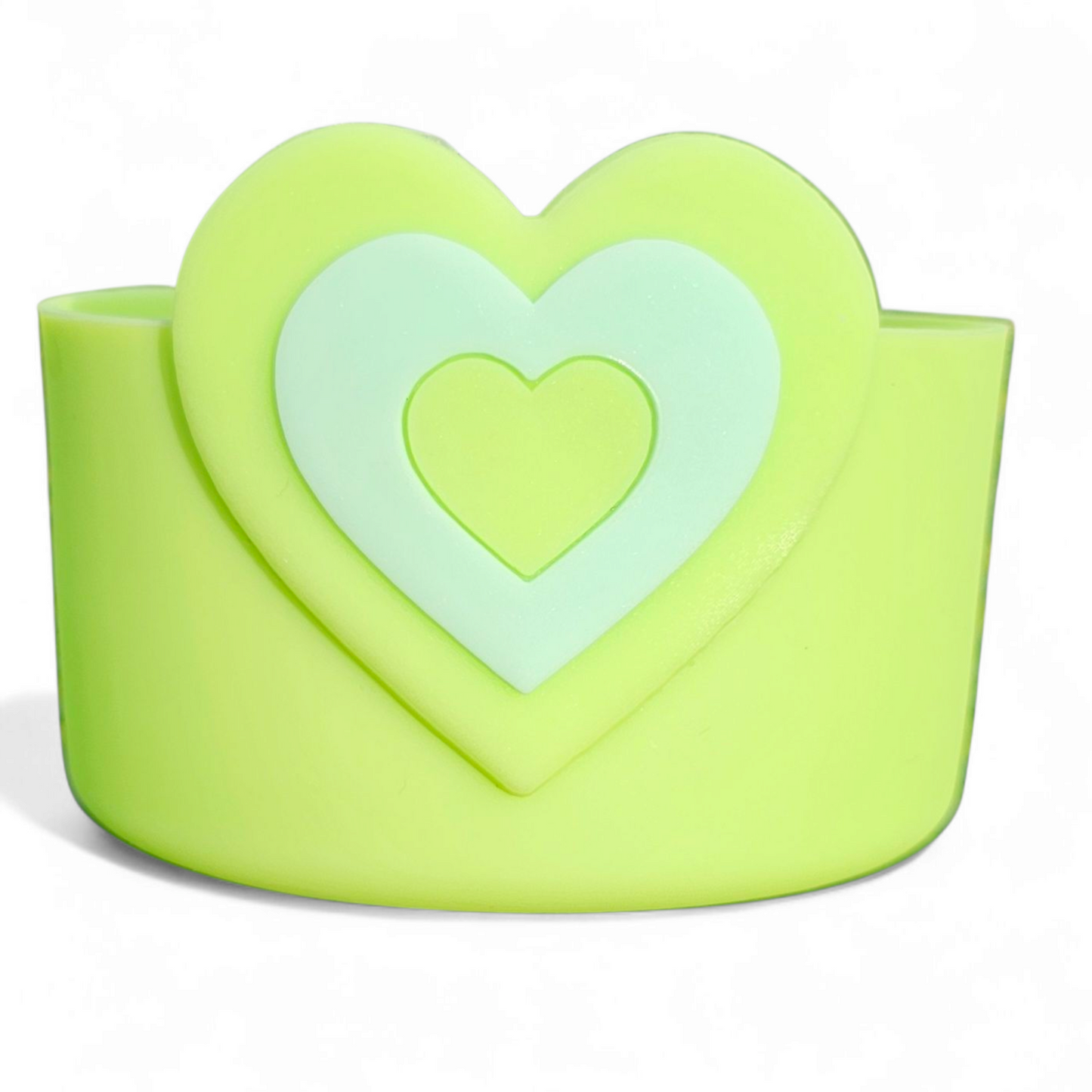 Green Heart Silicone Tumbler Boot