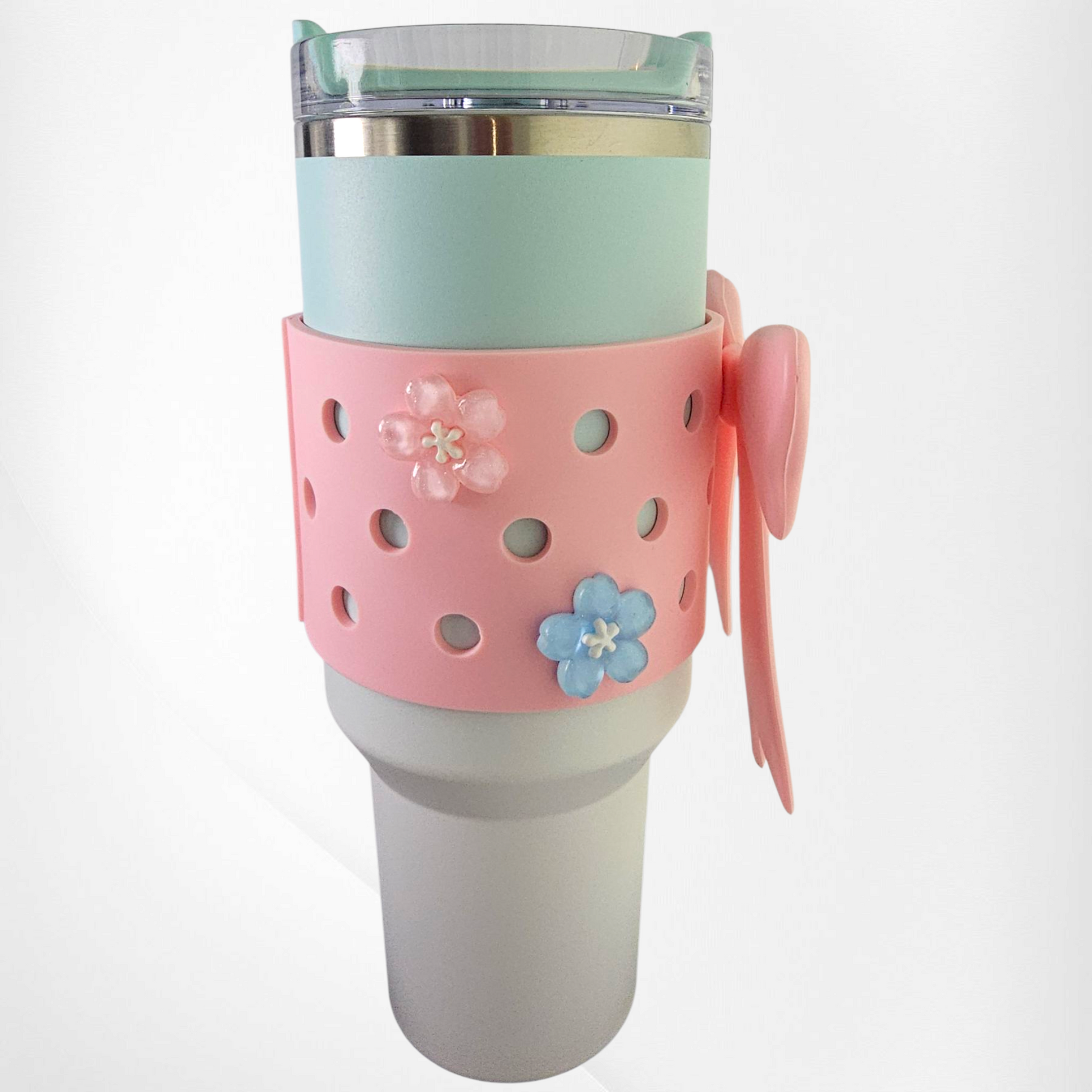 Ballerina Pink Jumbo Princess Bow Cup Silicone Sleeve