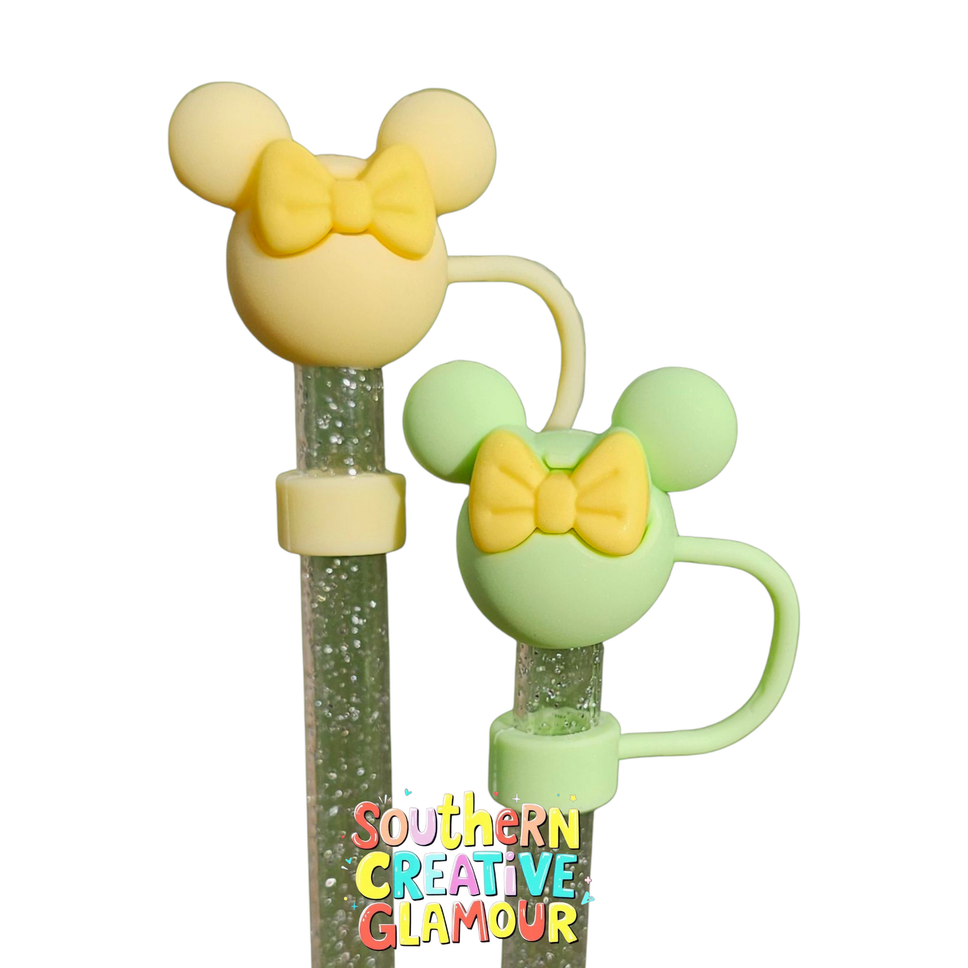 Minnie Mouse 3D Silicone 10mm Straw Topper by Southern Creative Glamour 