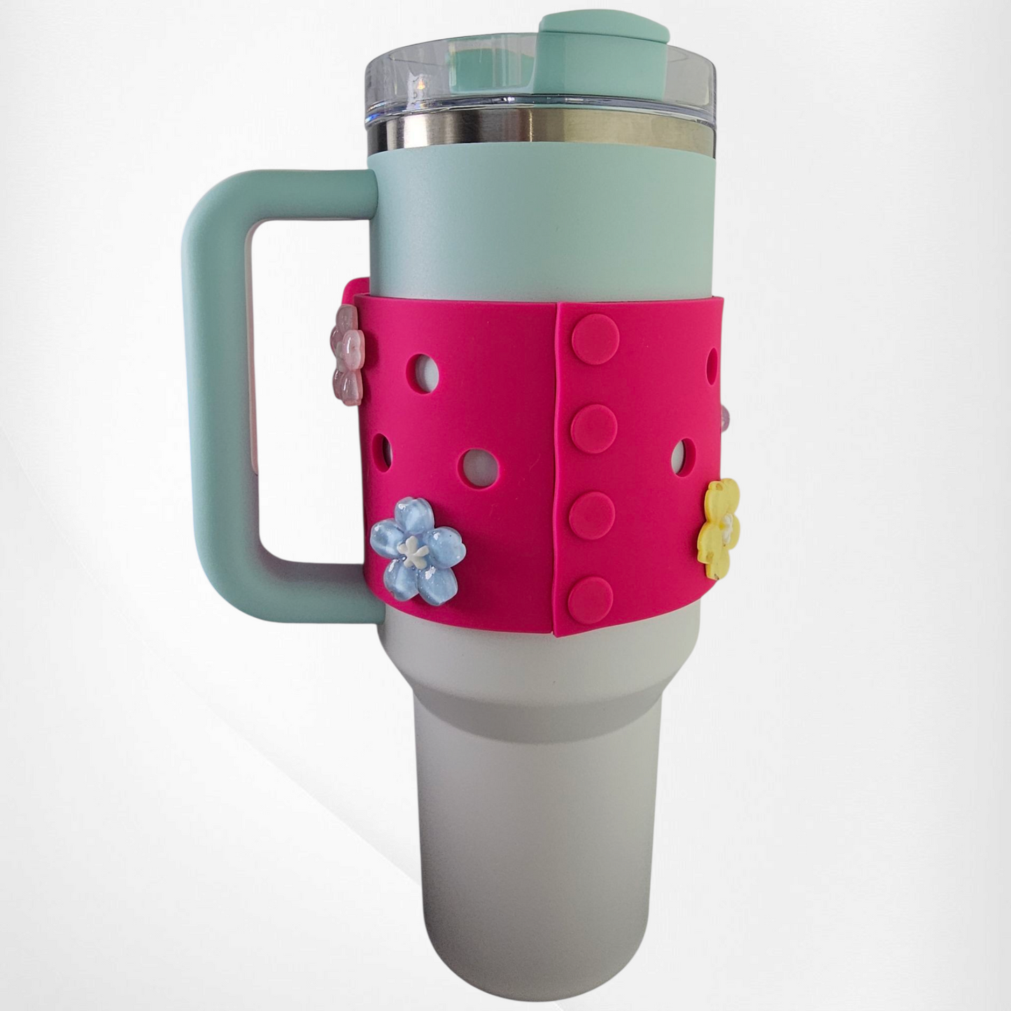 Barbie Pink Jumbo Princess Bow Cup Silicone Sleeve. 