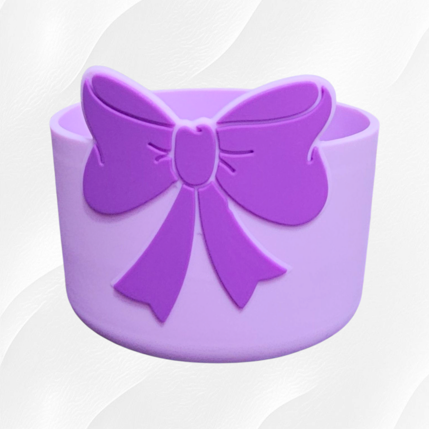 Purple Princess Bow Silicone Tumbler Boot