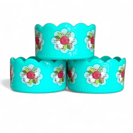 Tiffany Floral Scallop Tumbler Boot -fits 20-40oz