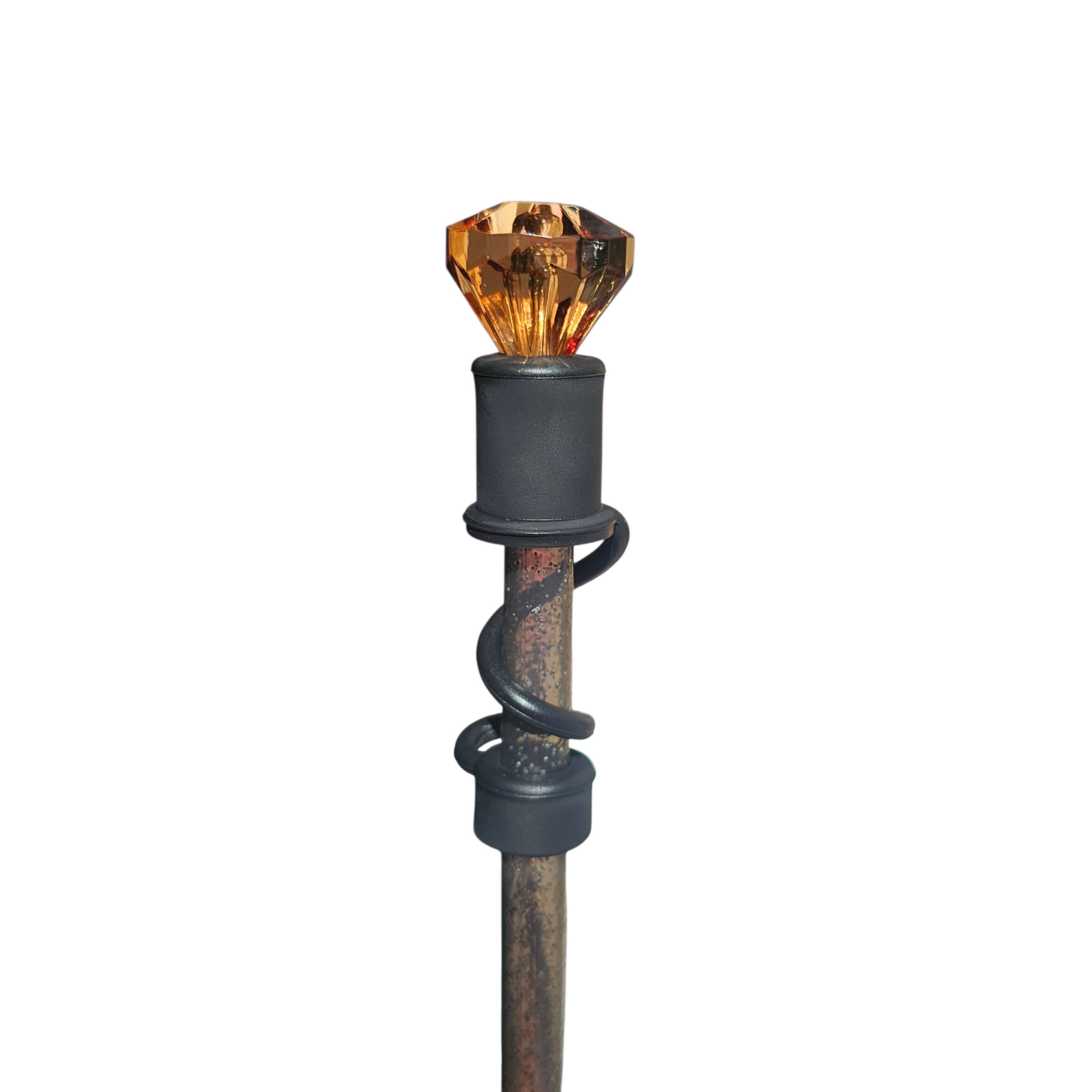 Bronze and Black Diamond 3D Silicone 10mm Straw Topper by Southern Creative Glamour 