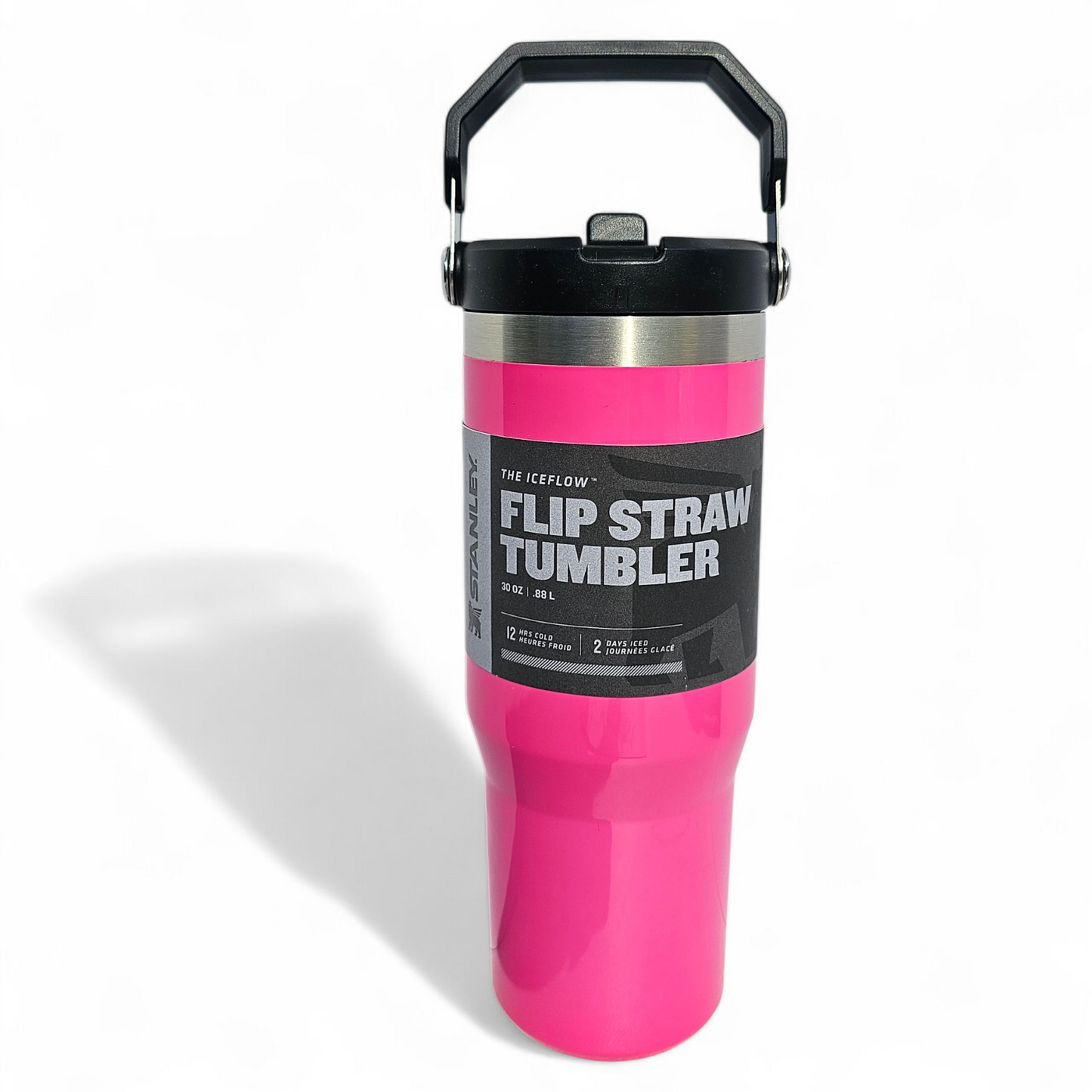 Stanley 30oz Flip Straw - Neon Pink